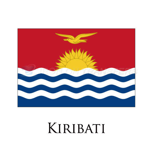 Kiribati flag Iron-on Stickers (Heat Transfers)NO.1906
